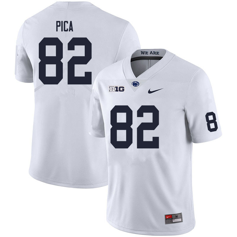 Men #82 Cameron Pica Penn State Nittany Lions College Football Jerseys Sale-White - Click Image to Close